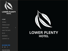 Tablet Screenshot of lowerplentyhotel.com.au